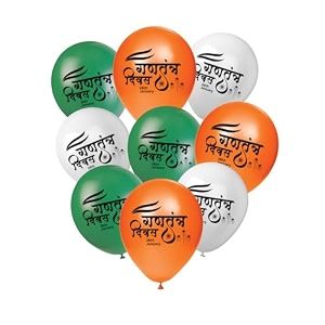hk balloons rubber 50pcs orange white green happy republic day decoration items decoration item for 34 34 special printed balloonstri color printed balloon 26 january decoration items
