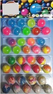 hk bouncy jumping gift for kid children boys multicolour set of 36pack of 1 crazy ball