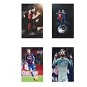 HK PRINTS Lionel Messi Set of 4 Combo Flex Poster for Room (24X36-inch, Waterproof, Rolled) - Multicolour-F-3