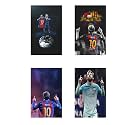 HK PRINTS Lionel Messi Set of 4 Combo Poster for Room (12x18-inch, Waterproof, Rolled) - Multicolour-F-1