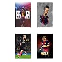 HK PRINTS Lionel Messi Set of 4 Combo Flex Poster for Room (18x24-inch, Waterproof, Rolled) - Multicolour-F-7
