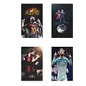 HK PRINTS Lionel Messi Set of 4 Combo Flex Poster for Room (24X36-inch, Waterproof, Rolled) - Multicolour-F-2