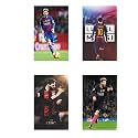 HK PRINTS Lionel Messi Set of 4 Combo Flex Poster for Room (18x24-inch, Waterproof, Rolled) - Multicolour-F-5