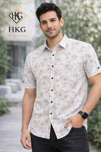 HKG Men Floral Print Casual Multicolor Shirt