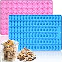 HKNMTT Mini Paw & Bone Silicone Candy Molds, Chocolate Mold Gummy Making Set Shaped Baking Tray, Non-Stick Food Grade for Gifts Cookies Dog Treats