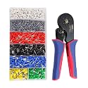 HKS Ferrule Crimping Tool Kit - Hexagonal Ferrule Crimper Plier (AWG 23-7) with 1900pcs Wire End-Sleeves Terminals Kit