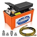 10,000 PSI Air Hydraulic Pump Kit, 1/2 Gal, Hose & 2 Quick Couplers