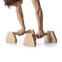 Wood Push Up Bars,Support 660 lbs Push Up Stand with Full Non-Slip Baseplate for Home Gym Fitness)