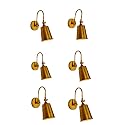 HL Home Lighting Fancy Bell Wall Light Matted Finish D-5 Wall Light for Living Room, Home and Office | Golden Pack of 2 (Free Bulb) (6)