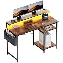 HLDIRECT 47" Gaming Desk with 3-Height Adjustable Monitor Stand