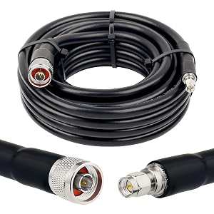 hlf400 low loss coaxial cable with sma male to n male connector 10 meter