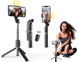 hlmobile ay bluetooth extendable stick wireless remote tripod stand 3-in-1 selfie bluetooth monopod kit tripod tripod kit