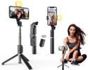 HLMOBILE AY Bluetooth Extendable Stick Wireless Remote Tripod Stand 3-in-1 Selfie Bluetooth Monopod Kit, Tripod, Tripod Kit