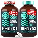 HMB and Vitamin D3 Supplement Capsules - B-Hydroxy B-Methylbutyrate 1,000-3,000 MG HMB Supplements with Vitamin D3 - Muscle Growth, Strength, Performance, Pre-Workout, Muscle Recovery - 360 Caps