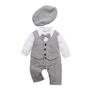 HMD Baby Boy Long Sleeve Gentleman White