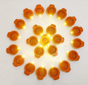 Hmk Water Sensor Led Diya with Water Sensing Technology E-Diya Plastic (Pack of 24) Table Diya