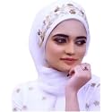 HMSA Embellished Embroidered Georgette Women Scarf Fancy Hijab New Chiffon Ladies Wrap for girls, ladies, women