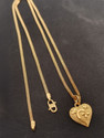 HN JEWELLERY One Gram Gold Chain With Heart Pendant For Women And Girl 22 Inch Long Gold-plated Plated Brass Necklace