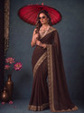 HNC Retail Printed Bollywood Lycra Blend, Chiffon Saree