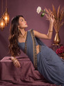 HNC Retail Printed Bollywood Lycra Blend, Chiffon Saree