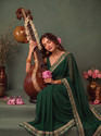 HNC Retail Printed Bollywood Lycra Blend, Chiffon Saree