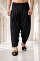 HNSFASHION Mens Black Dhoti Style Harem Pants