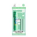 Cute Pencil Creative Stationery Retractable Rubber Stick Erasers for Kids, Creative Cartoon Pattern Cute Erasers Kawaii School Supply School Office Prize Stationery (Green)