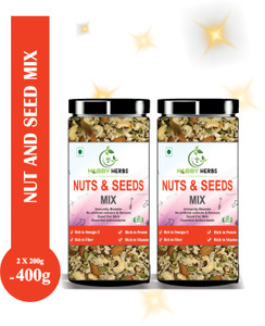 hobby herbs nuts and seed mix 400 gm  roasted and salted seed  dry fruit mix  mix seeds mixed seeds