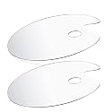 Hobby Inida Acrylic Paint pallete Set Clear Art Palette Tray for Adults & Kids | Transparent Glass Non-Stick Oil Paint Pallet with Protective Kraft for DIY Craft (Acrylic 2 Round Palette- Size)