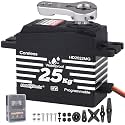 HobbyPark Waterproof RC Servo High Torque Coreless Motor Metal Gear RC Digital Servo Parts for 1/8 1/10 RC Crawler SCX10 TRX4 RC Truck RC Car Buggy RC Basher Control Angle 90°-180° (25kg Torque)
