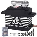 HobbyPark Waterproof RC Servo High Torque Coreless Motor Metal Gear Digital Servo for 1/8 1/10 RC Crawler SCX10 TRX4 RC Truck Short Course RC Car Buggy RC Basher Bashing (35kg Torque)