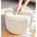 Hobestluk Stuffed Pouf Ottoman,Memory Foam Filled,Large Beige