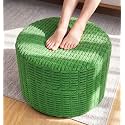 Hobestluk Stuffed Pouf Ottoman,Memory Foam Filled,Large Grass Green