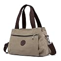 Hobo Handbags Canvas Crossbody Bag for Women Multi Compartment Tote Purse Bags