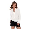 HOCANDY Womens Zip Up Crochet Cardigan Sweater