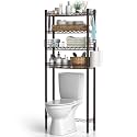 Hodonas Over Toilet Storage Shelf, Espresso, 26.97" x 9.84" x 67.32"