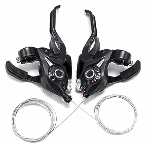 hoggy plastic premium 3 x 7 speed amp 3 x 7 vitesses gear shifter shiftbrake lever bicycle brake disk black finish