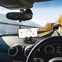 HOJI 360 Degree Round Shape Universal Car Mobile Holder, Adjustable, Solid, Durable Mount for Windshield Air Vent Mobile Phone Holder Phone Holder for All Smartphone