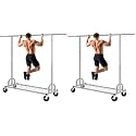 HOKEEPER Clothing Garment Rack Capacity 525LBS Collapsible Clothes Rack (Pack of 2)
