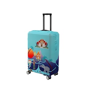 hokipo polyester suitcase covers for trolley suitcase 180gsm durable and washable small 18-19inch gradient blue thrill seeker ar-5183-d11 hard spinner