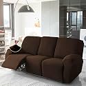 HOKIPO 200 GSM Velvet Stretchable Recliner Cover for 1 Seater, Beige
