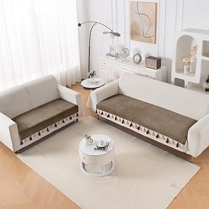 HOKIPO 5 Seater Sofa Cover with Tassel