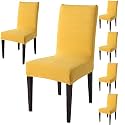HOKIPO 6 Elastic Dining Chair Cover Protector Seat Slipcovers (NEW-4075-D3*6)