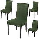 HOKIPO Chair Slip Cover Set of 4 Stretchable Elastic Dining Seat Cover (AR-4075-D4*4)