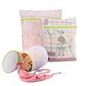 HOKIPO Mesh Laundry Clothes Washing Bag, Pack of 3 (AR-1365), White