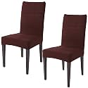 HOKIPO Dining Chair Cover Set of 2 Seater Stretchable Elastic Slipcovers (AR-4075-D1*2)