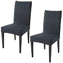 HOKIPO Dining Table Chair Cover 2 Seater Elastic Slipcovers Seat Protector (AR-4075-D8*2)