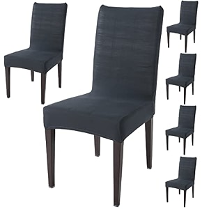 hokipo dining table chair cover 6 seater elastic slipcovers seat protector ar-4075-d86