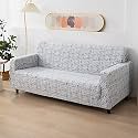 Hokipo Stretchable Elastic Cover For Sofa 3 Seater (Ar-4101-S13) - Grey
