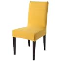 HOKIPO Elastic Dining Chair Cover Protector Seat Slipcovers (AR-4075-D3) ,Polyester Blend ,Yellow